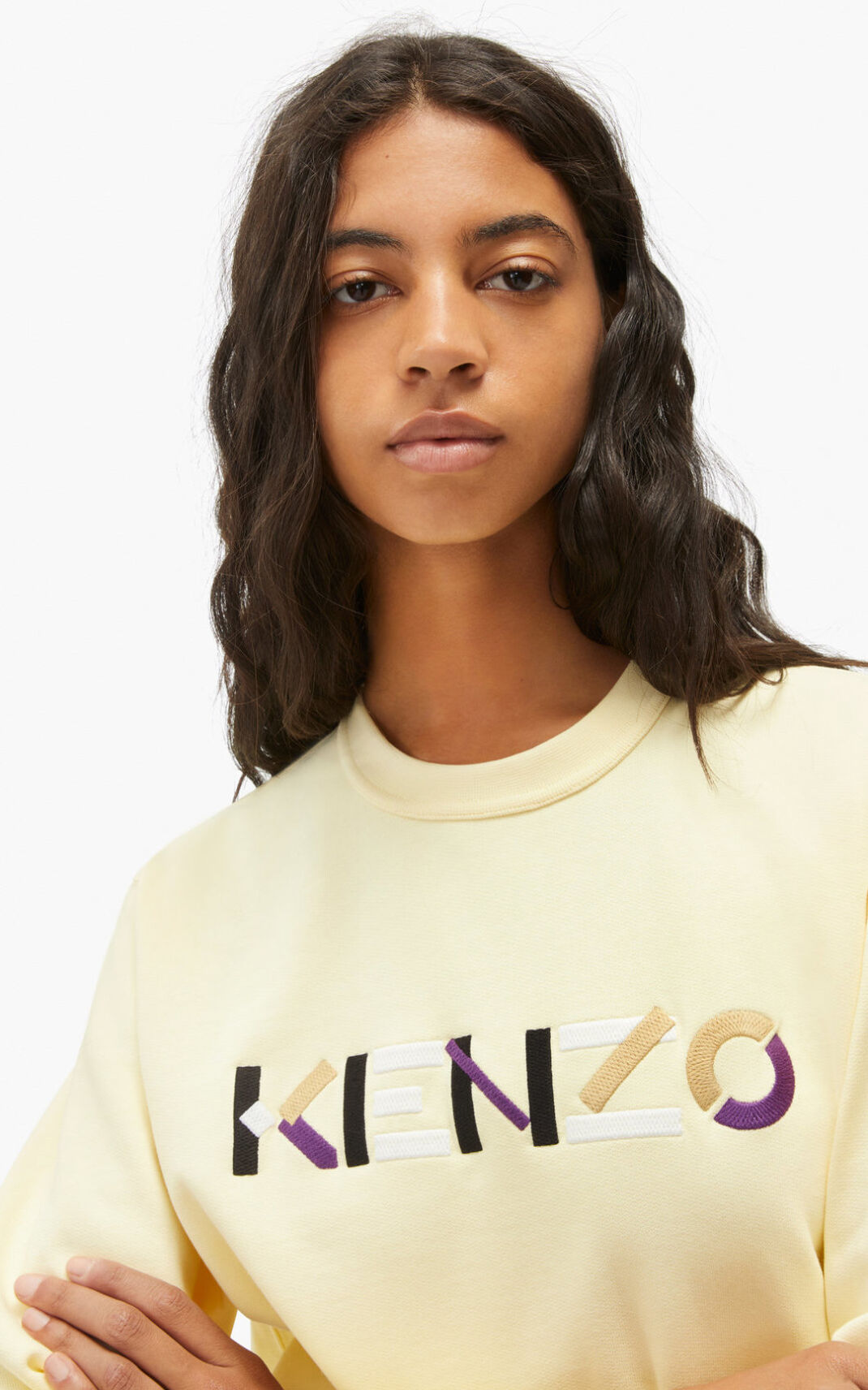 Sudadera Kenzo Logo Mujer Creme - SKU.4640582